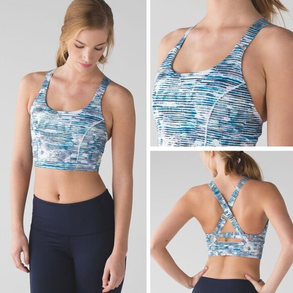 LULULEMON Pure Practice Bra Blurry Belle Multi 8 - Picture 1 of 12